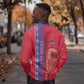 Custom Afro-Haiti Football Sweatshirt 2026 Grenadye Alaso Red Version - African Pride