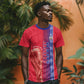 Custom Afro-Haiti Football T shirt 2026 Grenadye Alaso Red Version LT14
