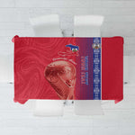 Custom Afro-Haiti Football Tablecloth 2026 Grenadye Alaso Red Version - African Pride