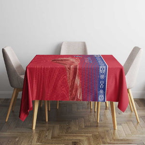 Custom Afro-Haiti Football Tablecloth 2026 Grenadye Alaso Red Version - African Pride