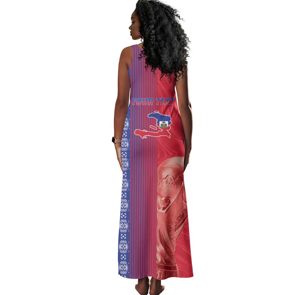 Custom Afro-Haiti Football Tank Maxi Dress 2026 Grenadye Alaso Red Version - African Pride