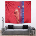 Custom Afro-Haiti Football Tapestry 2026 Grenadye Alaso Red Version - African Pride