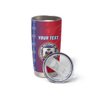 Custom Afro-Haiti Football Tumbler Cup 2026 Grenadye Alaso Red Version - African Pride