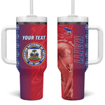 Custom Afro-Haiti Football Tumbler With Handle 2026 Grenadye Alaso Red Version - African Pride