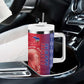 Custom Afro-Haiti Football Tumbler With Handle 2026 Grenadye Alaso Red Version - African Pride