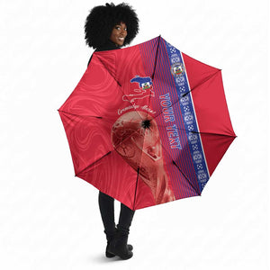 Custom Afro-Haiti Football Umbrella 2026 Grenadye Alaso Red Version - African Pride
