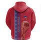 Custom Afro-Haiti Football Zip Hoodie 2026 Grenadye Alaso Red Version - African Pride