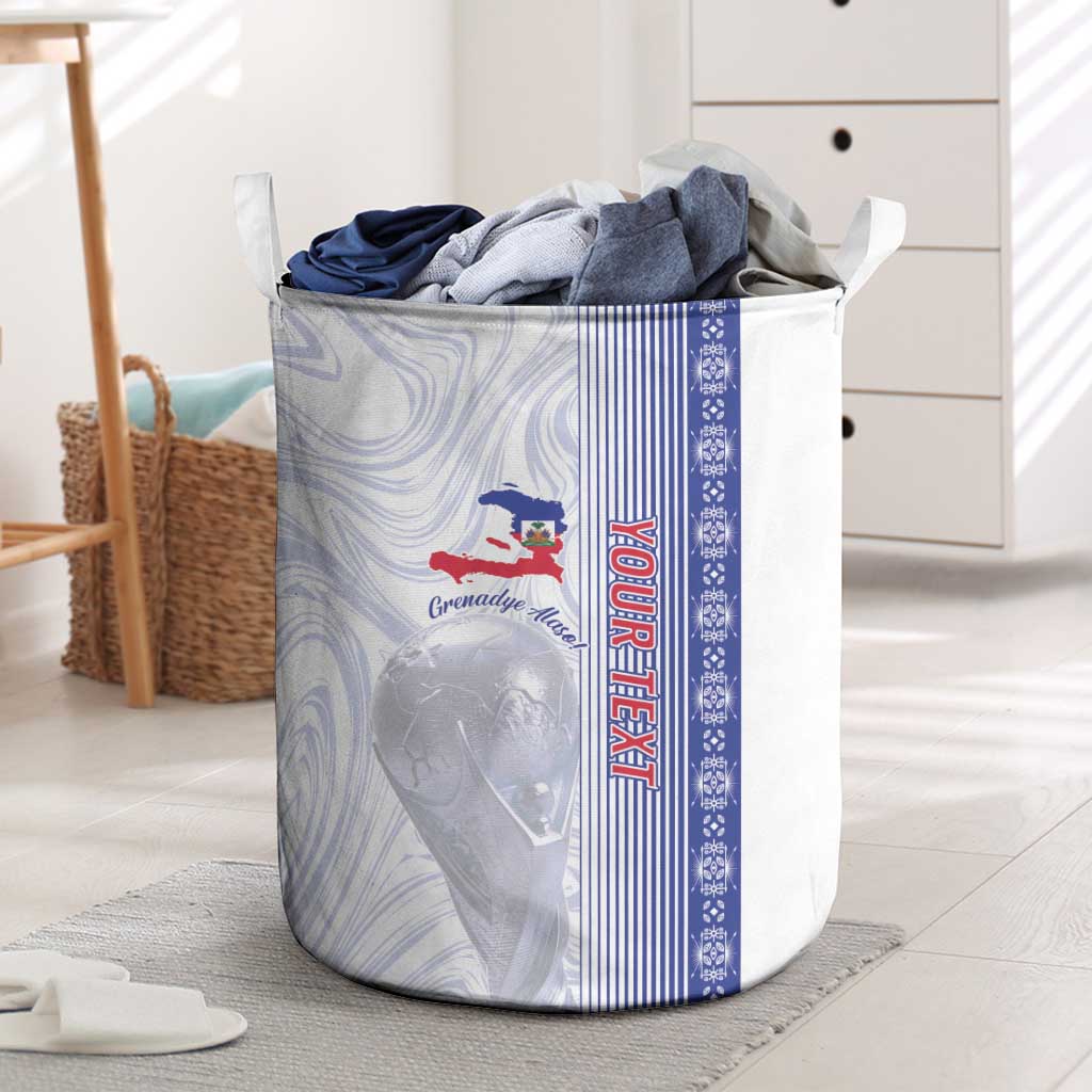 Custom Afro-Haiti Football Laundry Basket 2026 Grenadye Alaso White Version - African Pride