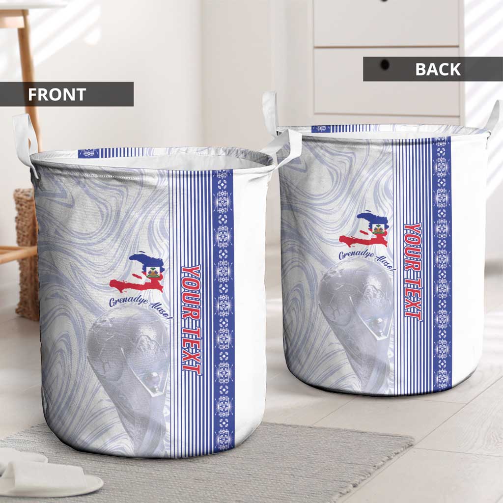 Custom Afro-Haiti Football Laundry Basket 2026 Grenadye Alaso White Version - African Pride