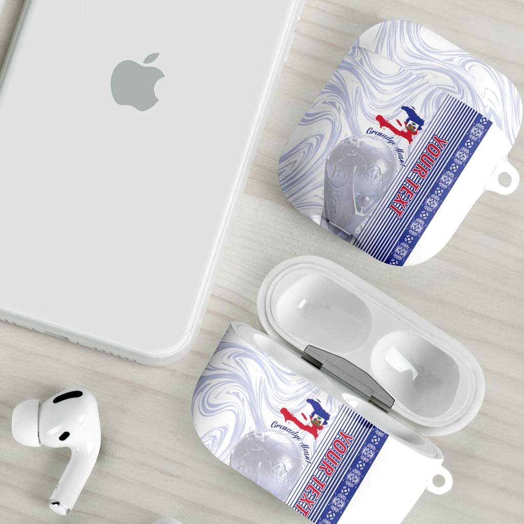 Custom Afro-Haiti Football AirPods Case 2026 Grenadye Alaso White Version - African Pride