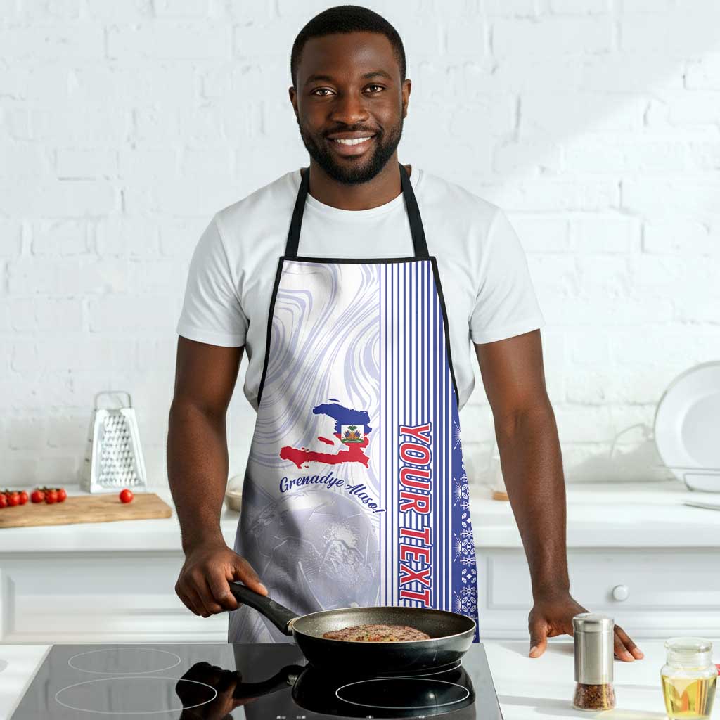 Custom Afro-Haiti Football Apron 2026 Grenadye Alaso White Version - African Pride
