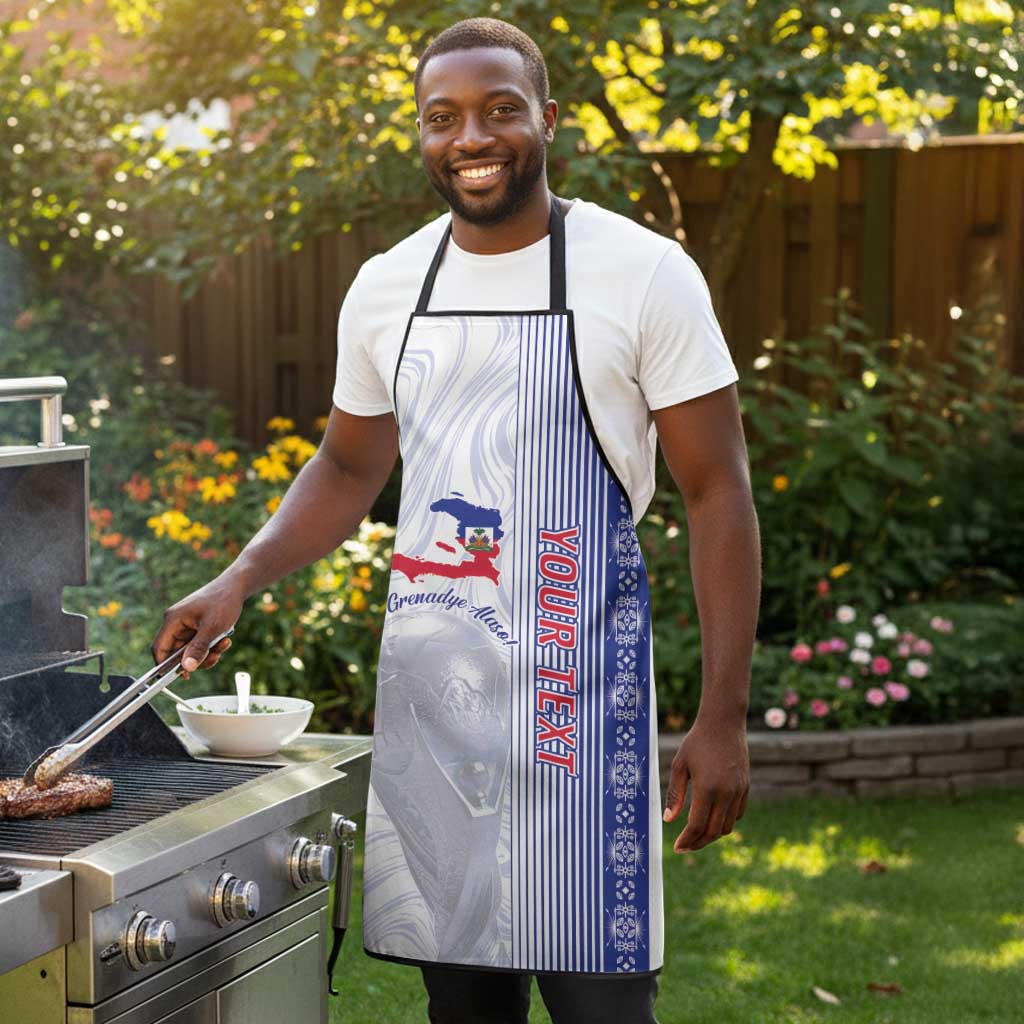 Custom Afro-Haiti Football Apron 2026 Grenadye Alaso White Version - African Pride