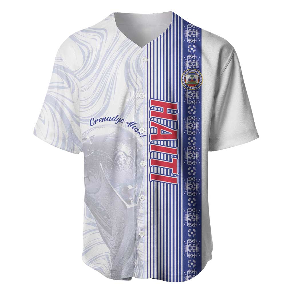 Custom Afro-Haiti Football Baseball Jersey 2026 Grenadye Alaso White Version LT14