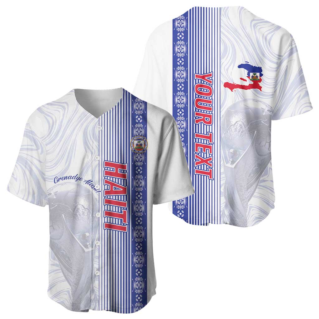Custom Afro-Haiti Football Baseball Jersey 2026 Grenadye Alaso White Version LT14