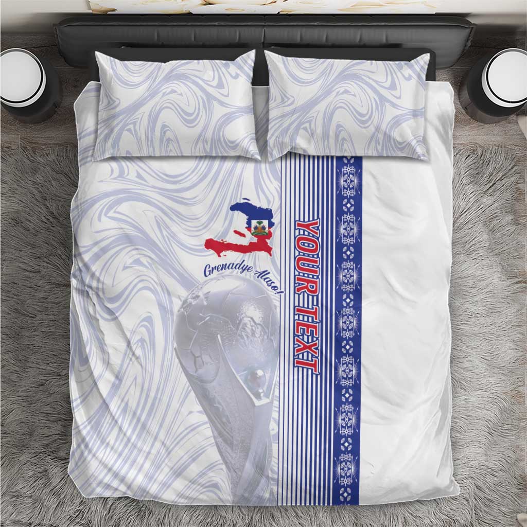 Custom Afro-Haiti Football Bedding Set 2026 Grenadye Alaso White Version - African Pride