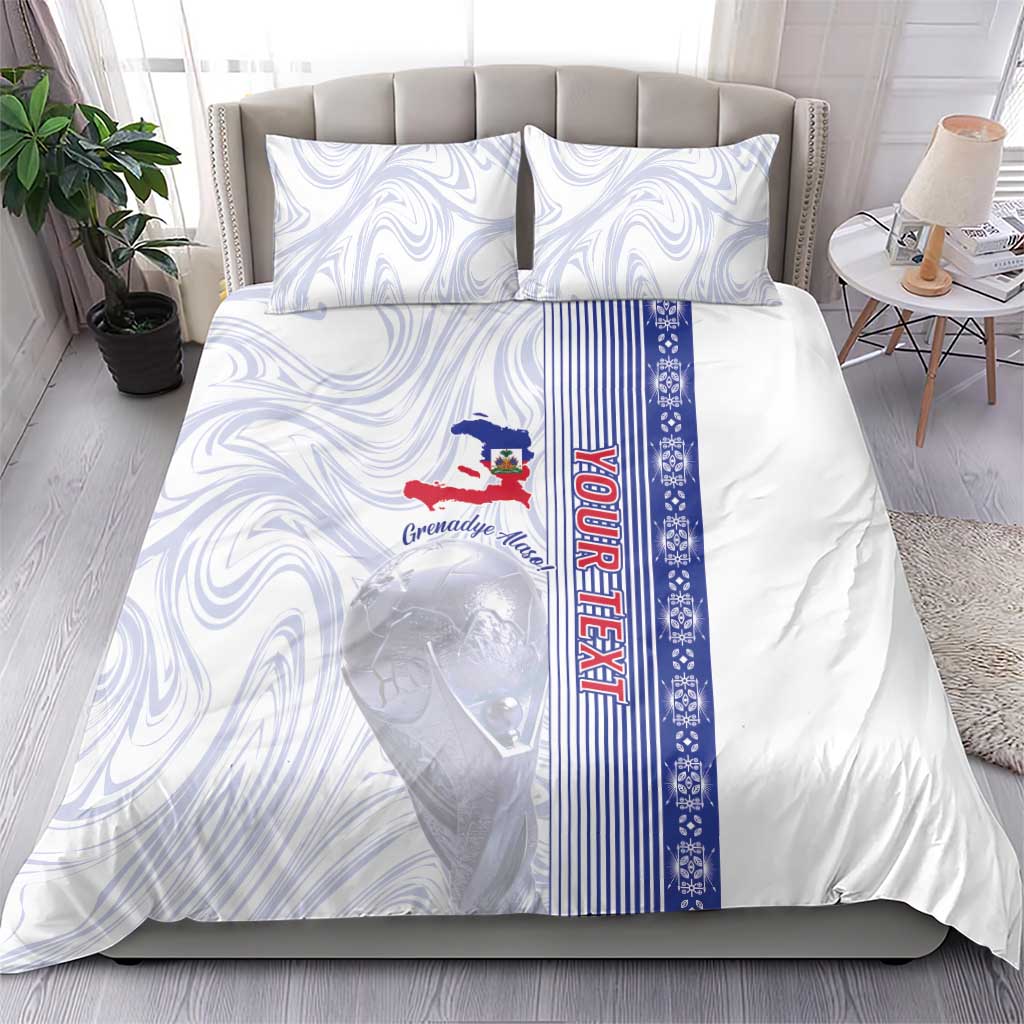Custom Afro-Haiti Football Bedding Set 2026 Grenadye Alaso White Version - African Pride