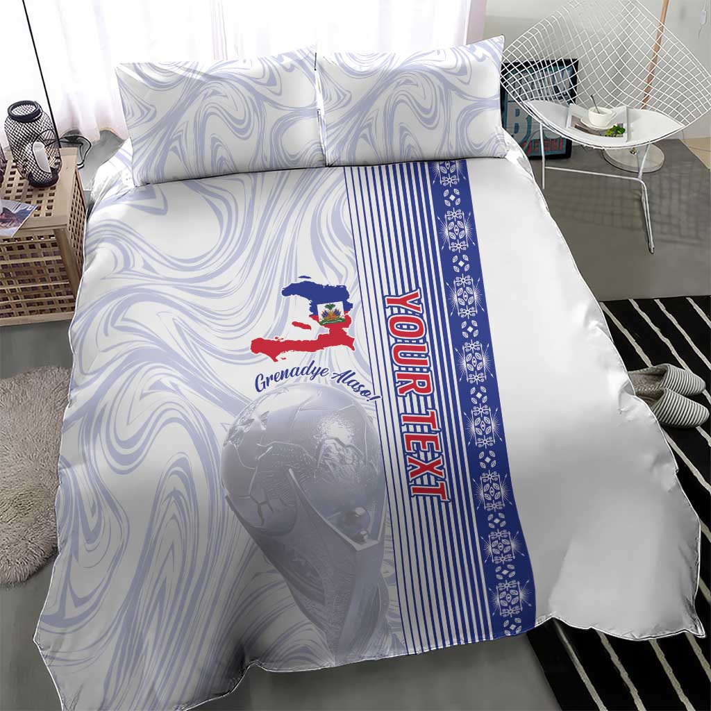 Custom Afro-Haiti Football Bedding Set 2026 Grenadye Alaso White Version - African Pride