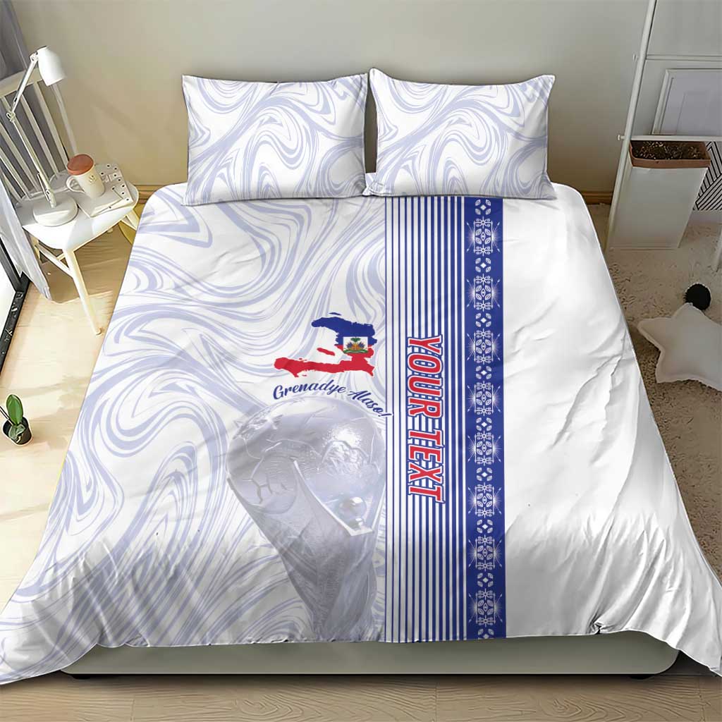 Custom Afro-Haiti Football Bedding Set 2026 Grenadye Alaso White Version - African Pride