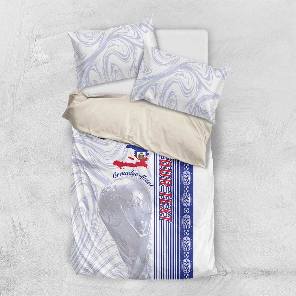 Custom Afro-Haiti Football Bedding Set 2026 Grenadye Alaso White Version - African Pride