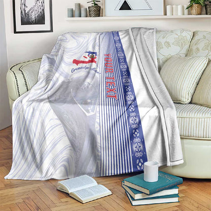 Custom Afro-Haiti Football Blanket 2026 Grenadye Alaso White Version - African Pride