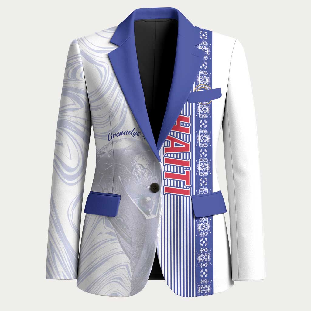 Custom Afro-Haiti Football Blazer 2026 Grenadye Alaso White Version - African Pride