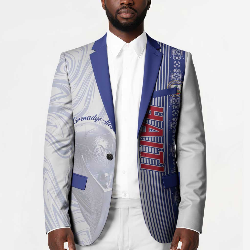 Custom Afro-Haiti Football Blazer 2026 Grenadye Alaso White Version - African Pride