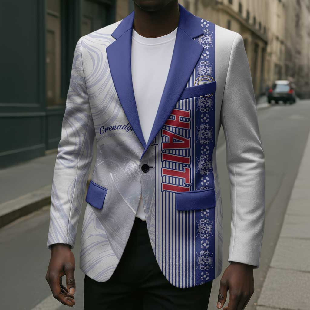 Custom Afro-Haiti Football Blazer 2026 Grenadye Alaso White Version - African Pride