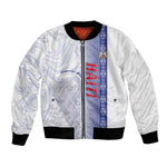 Custom Afro-Haiti Football Bomber Jacket 2026 Grenadye Alaso White Version - African Pride