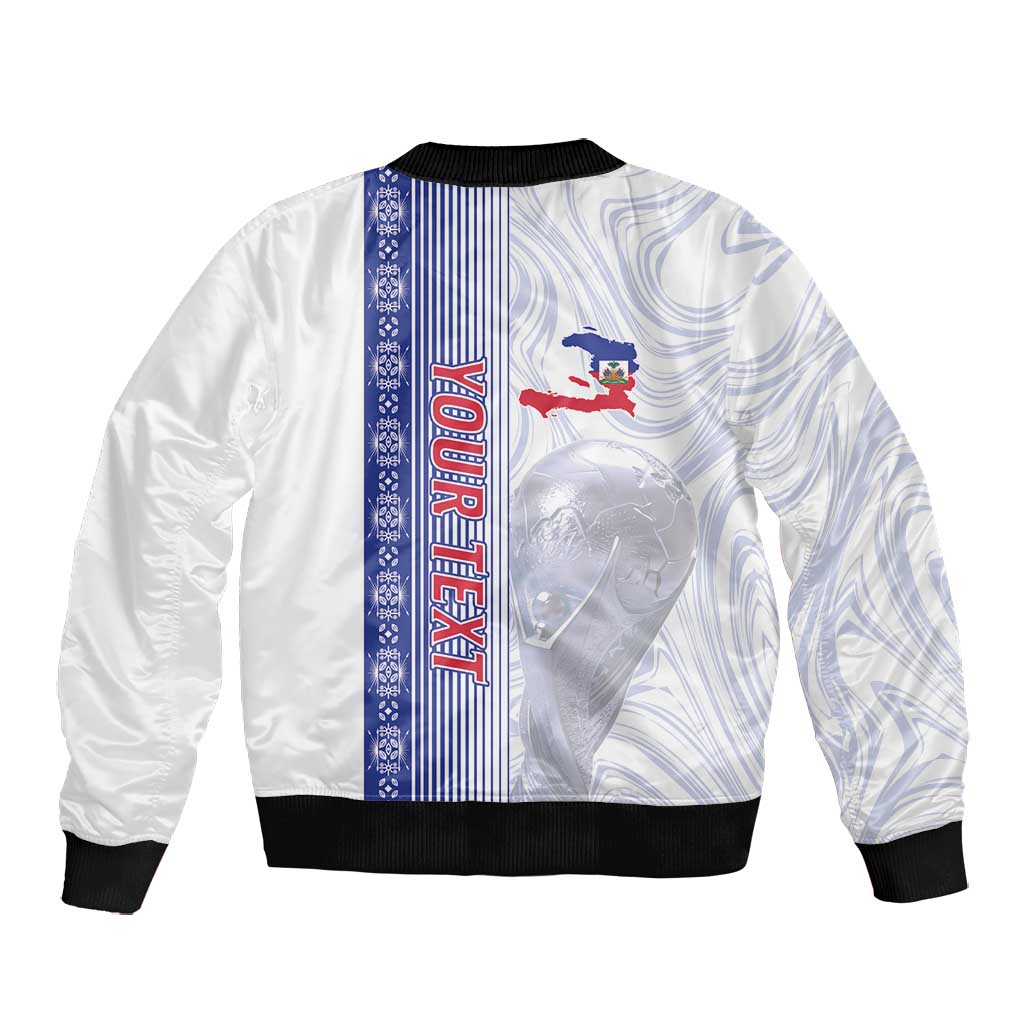 Custom Afro-Haiti Football Bomber Jacket 2026 Grenadye Alaso White Version - African Pride