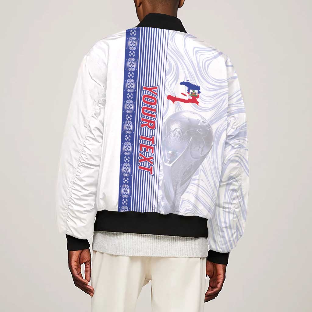 Custom Afro-Haiti Football Bomber Jacket 2026 Grenadye Alaso White Version - African Pride