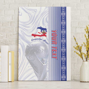 Custom Afro-Haiti Football Canvas Wall Art 2026 Grenadye Alaso White Version - African Pride