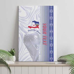 Custom Afro-Haiti Football Canvas Wall Art 2026 Grenadye Alaso White Version - African Pride