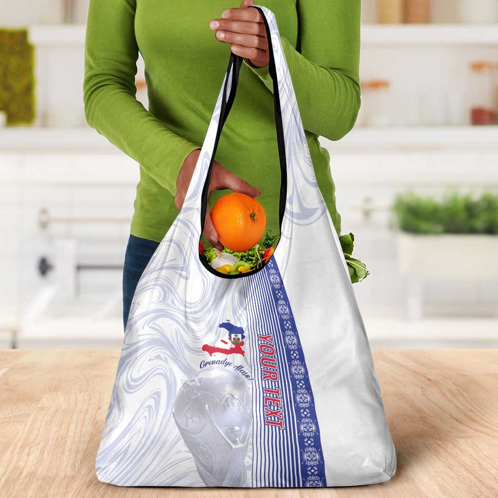 Custom Afro-Haiti Football Grocery Bag 2026 Grenadye Alaso White Version - African Pride