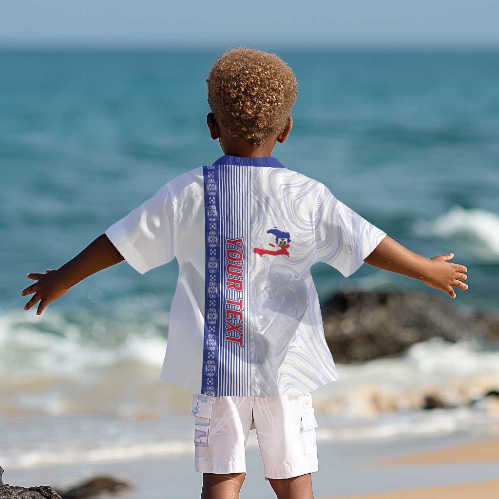 Custom Afro-Haiti Football Kid Hawaiian Shirt 2026 Grenadye Alaso White Version LT14