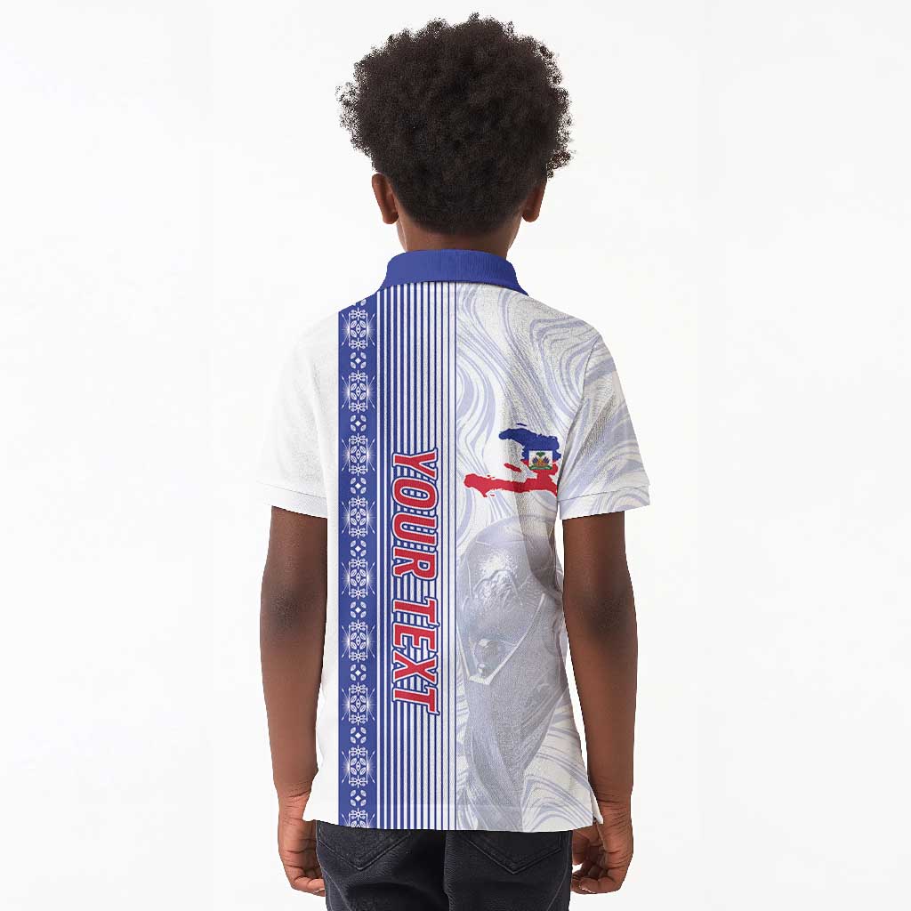 Custom Afro-Haiti Football Kid Polo Shirt 2026 Grenadye Alaso White Version LT14