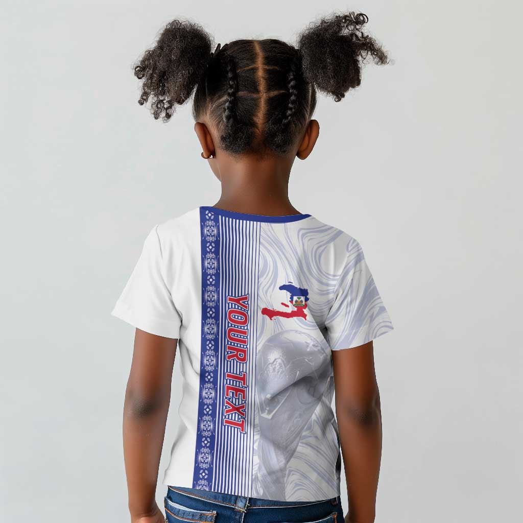 Custom Afro-Haiti Football Kid T shirt 2026 Grenadye Alaso White Version LT14