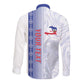 Custom Afro-Haiti Football Long Sleeve Button Shirt 2026 Grenadye Alaso White Version - African Pride