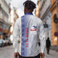 Custom Afro-Haiti Football Long Sleeve Button Shirt 2026 Grenadye Alaso White Version - African Pride