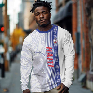 Custom Afro-Haiti Football Long Sleeve Shirt 2026 Grenadye Alaso White Version - African Pride