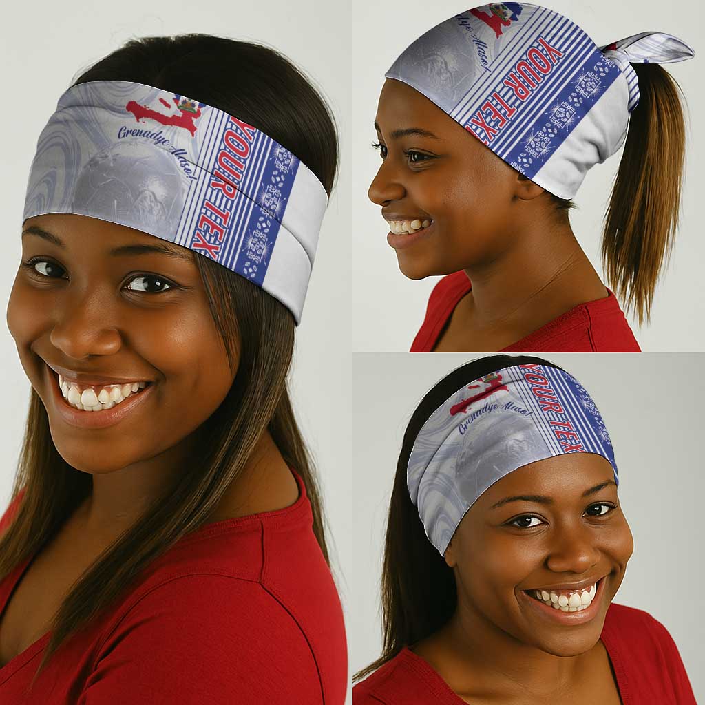 Custom Afro-Haiti Football Neck Gaiter 2026 Grenadye Alaso White Version - African Pride