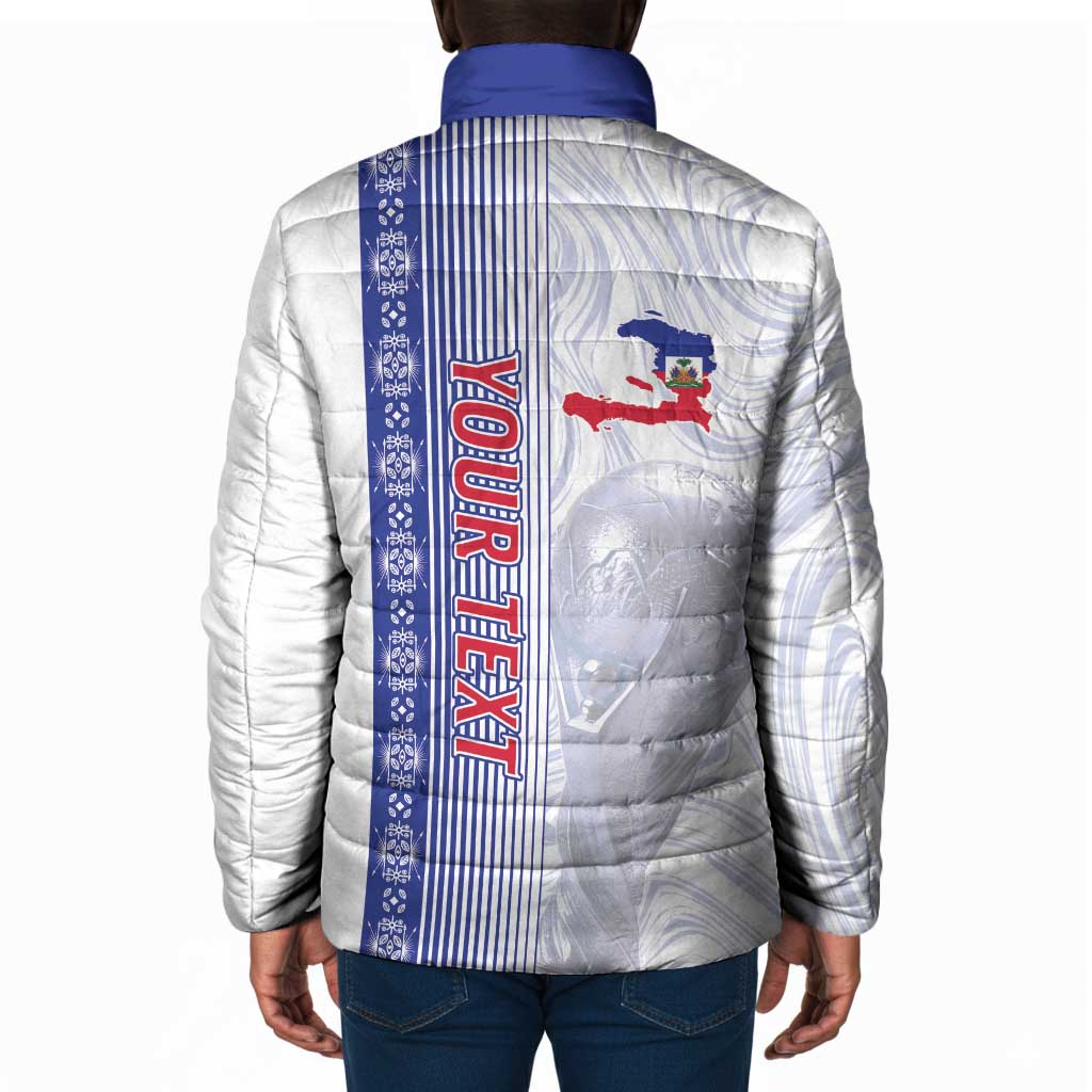 Custom Afro-Haiti Football Padded Jacket 2026 Grenadye Alaso White Version - African Pride