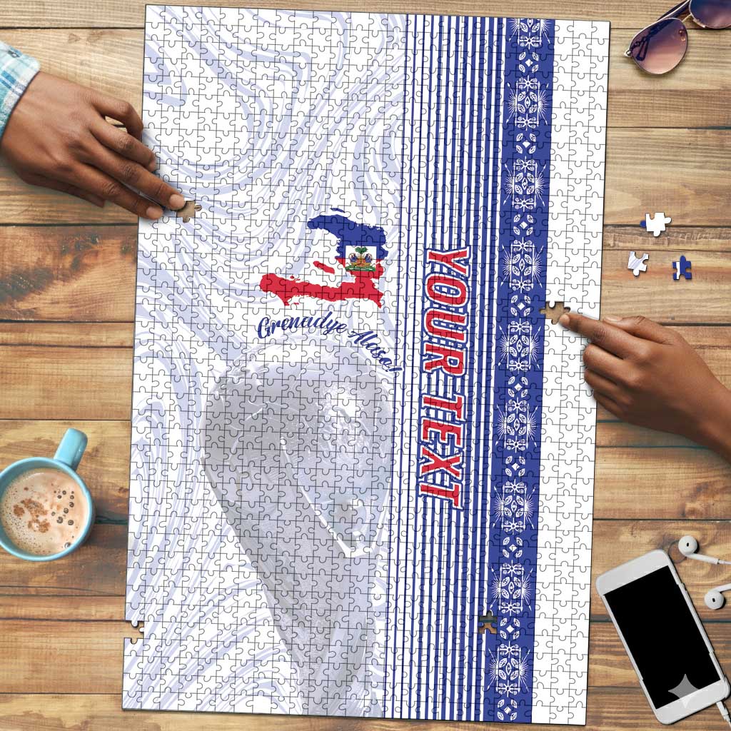 Custom Afro-Haiti Football Puzzle 2026 Grenadye Alaso White Version - African Pride
