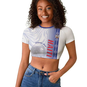 Custom Afro-Haiti Football Raglan Cropped T shirt 2026 Grenadye Alaso White Version LT14