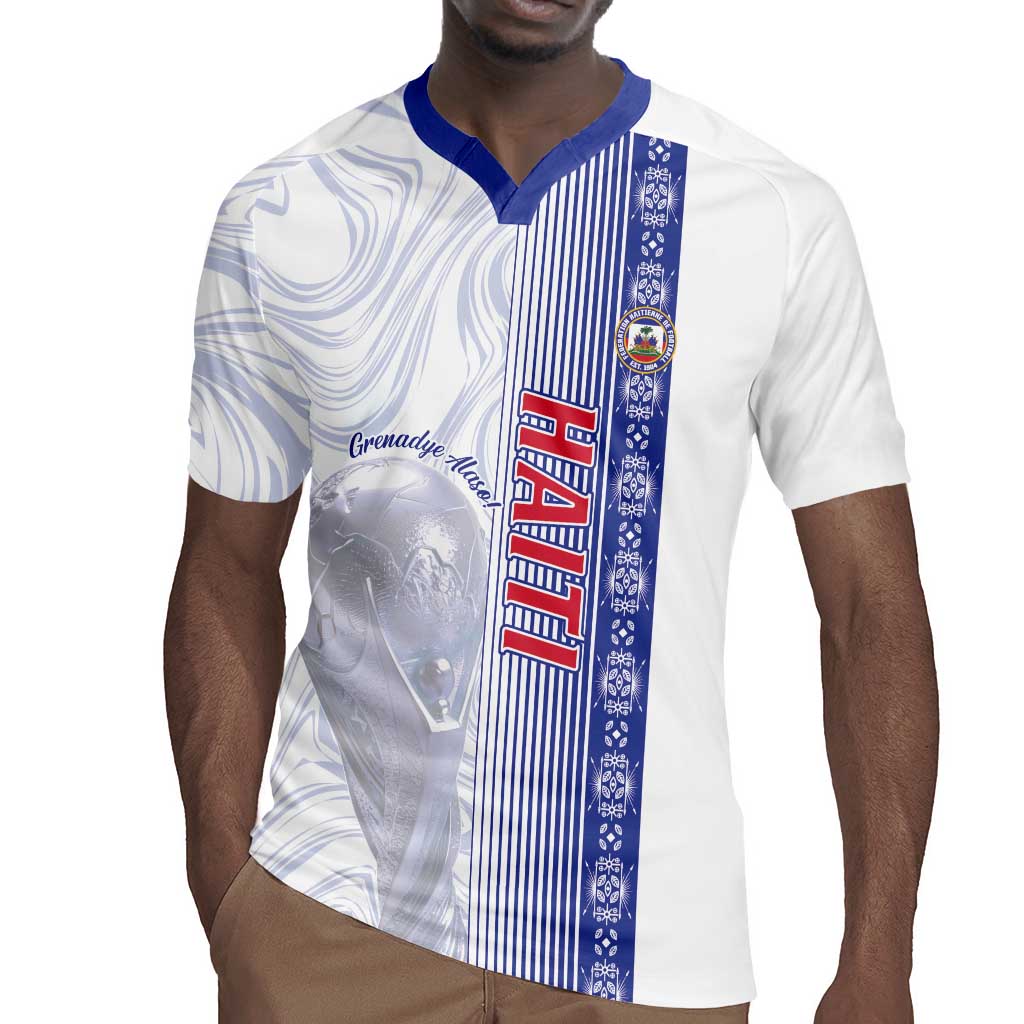 Custom Afro-Haiti Football Rugby Jersey 2026 Grenadye Alaso White Version LT14