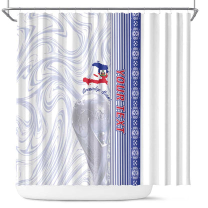 Custom Afro-Haiti Football Shower Curtain 2026 Grenadye Alaso White Version - African Pride