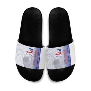 Custom Afro-Haiti Football Slide Sandals 2026 Grenadye Alaso White Version - African Pride