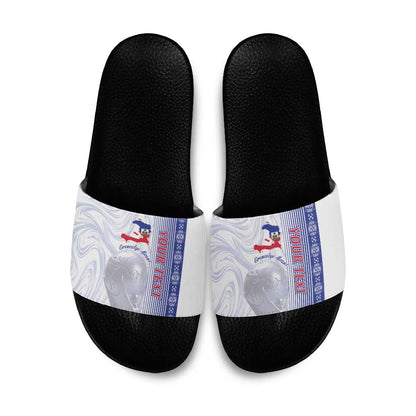 Custom Afro-Haiti Football Slide Sandals 2026 Grenadye Alaso White Version - African Pride