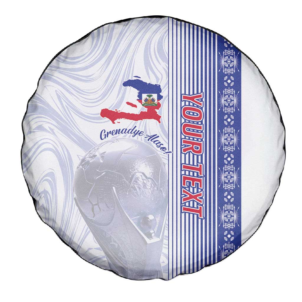Custom Afro-Haiti Football Spare Tire Cover 2026 Grenadye Alaso White Version - African Pride