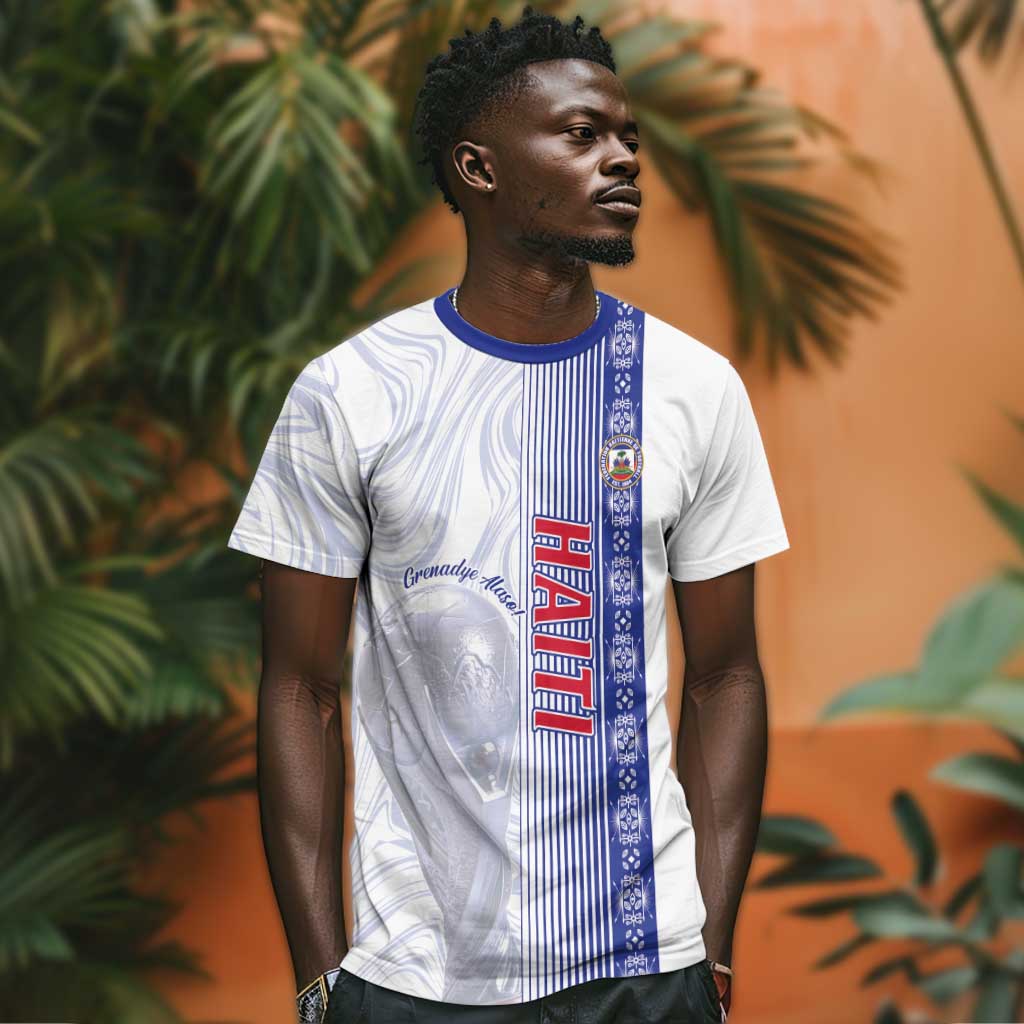 Custom Afro-Haiti Football T shirt 2026 Grenadye Alaso White Version LT14