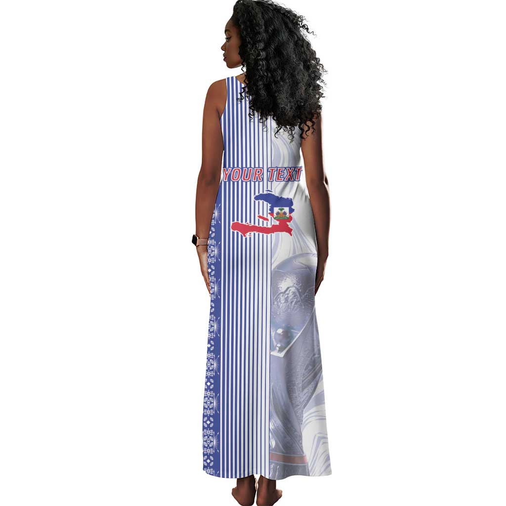 Custom Afro-Haiti Football Tank Maxi Dress 2026 Grenadye Alaso White Version - African Pride